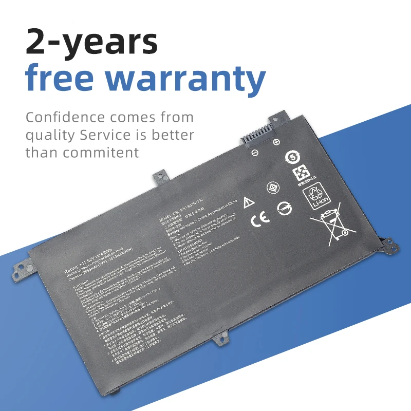 Imagem -04 - Suozhan B31n1732 Bateria do Portátil para Asus Vivobook X430ua X430uf X430un X430fa X430fn X571g X571lh X571gt 11.52v 42wh