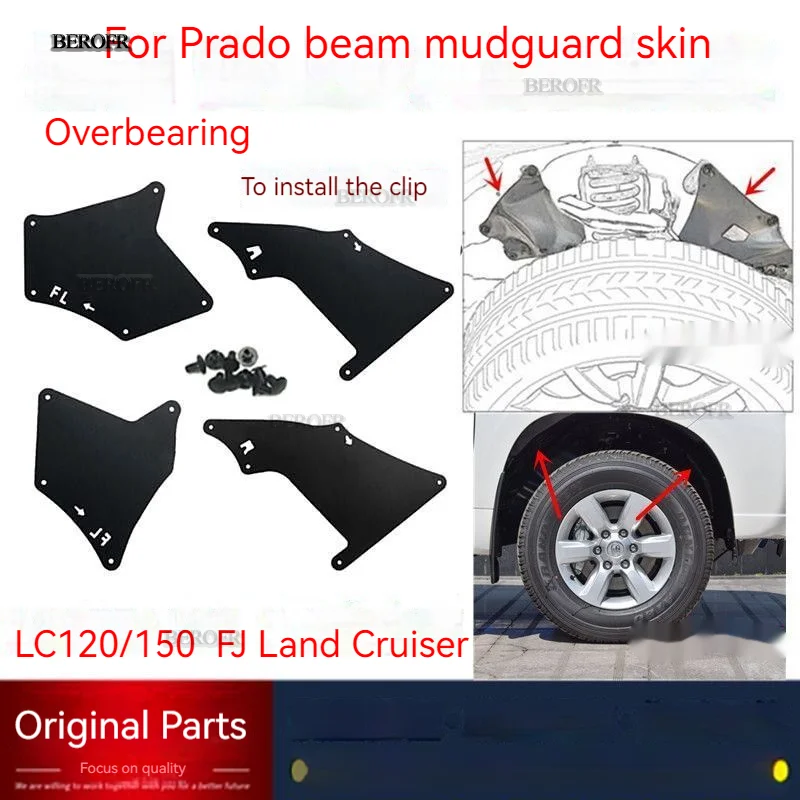 Car Front Mudguards For Toyota Land Cruiser FJ LC100 4500 4700 LC200 1998-2021 Splash Mud Flaps Guards Fender Liners Rubber