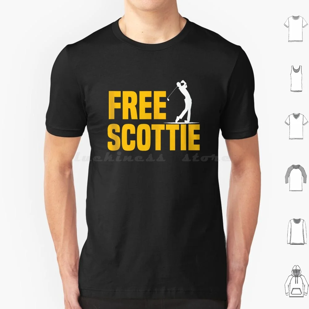 Free Scottie , Free Scottie Scheffler T Shirt Big Size 100% Cotton Free Scottie Great Golf Fans Love Professional Players