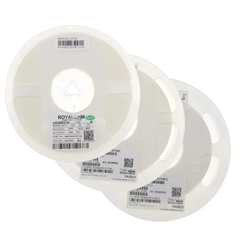 100 قطعة 5% 0805 رقاقة المقاوم 1/8W 0R ~ 10M 1R 10R 100R 220R 330R 470R 1K 2.2K 4.7K 10K 47K 100K 1M 0 1 10 100 330 470 أوم