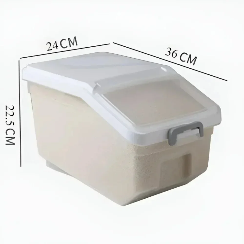 10KG Kitchen Storage Container Set Rice Dispenser with Lid Cereal Storage Bins Cereal Bucket Kitchen Food Storage Container