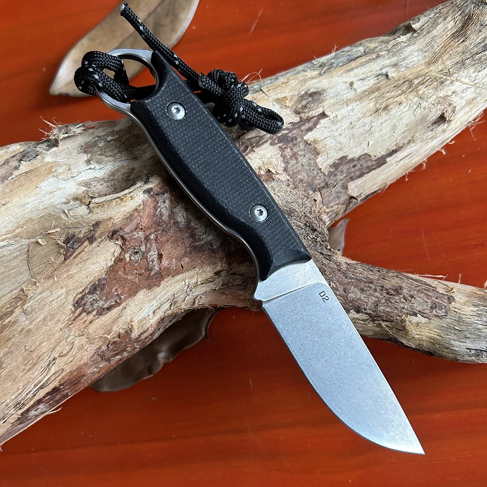 

Outdoor Hunting Knife D2 Steel Fixed Blade Knife Camping Survival Rescue Tourist Utility Knives EDC Tools with K-sheath Knife