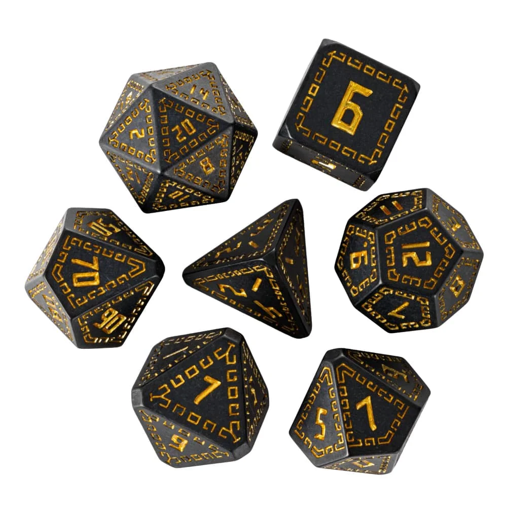 جديد بزاوية DND مجموعة نرد 7 قطعة نمط دائري نرد متعدد السطوح لعشاق RPG منضدية ألعاب الطاولة اللاعبين الزنزانات والتنينات