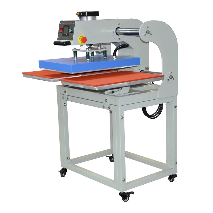 40*60CM Up Slide Pneumatic Double Station semi Auto Heat Transfer Press Printing t shirt embossing Machine for t-shirts Logo