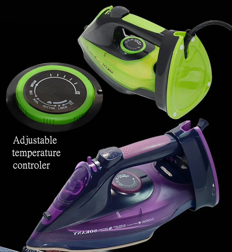 Hand-held Steam Iron, Adjustable Thermostat Control, Uniform Heating, Non-stick Bottom Plate, Suitable for Jackets, Shirts, Etc