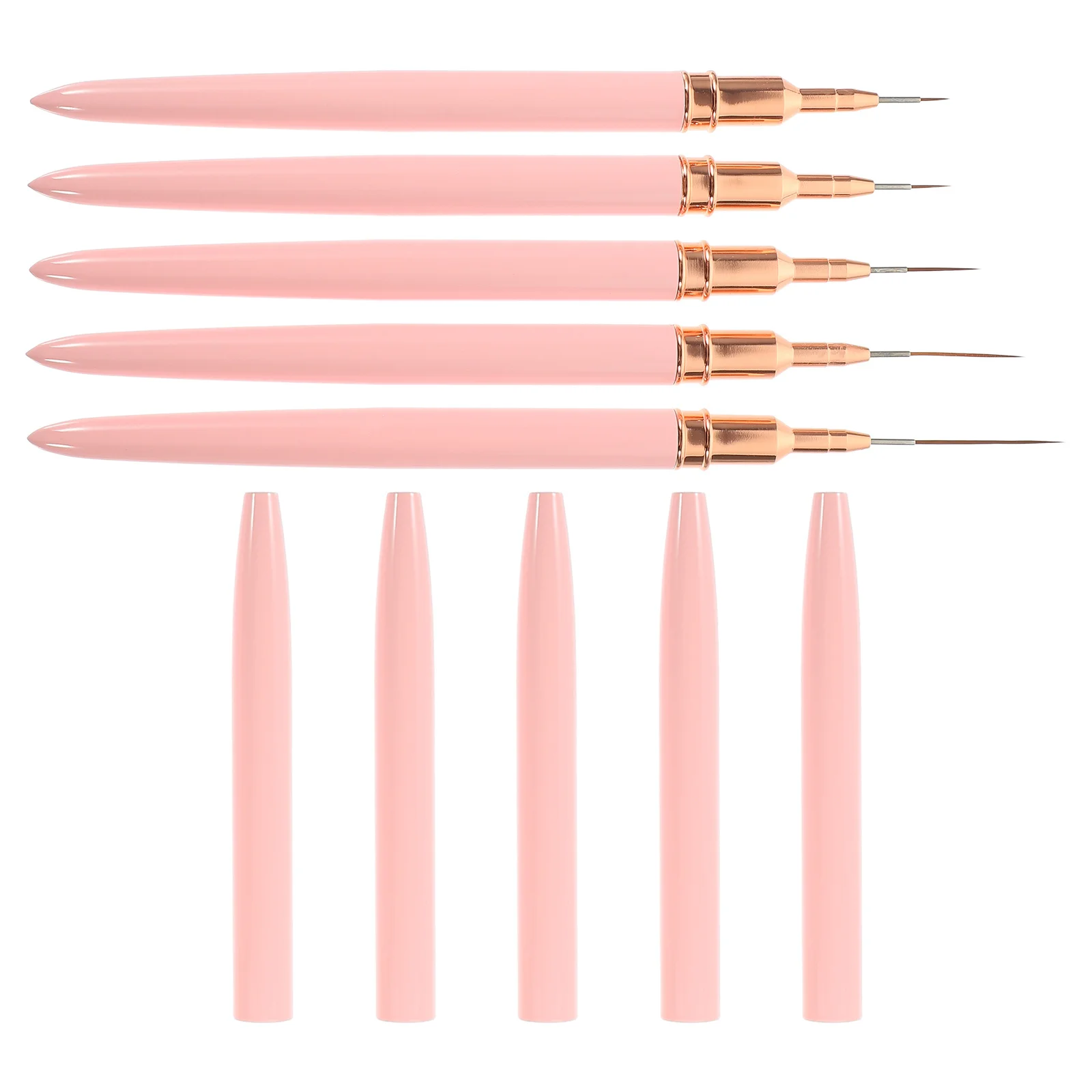 Set di pennelli da 5 pezzi Punta fine per strumenti per nail art per salone di design in gel Strumento per manicure Forniture per nail art per manicure per salone