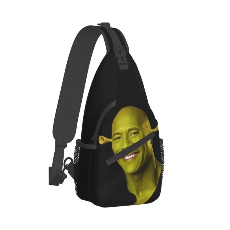 Casual Dwayne The Shrok Johnson Sling Bag for Travel Hiking Men The Rock Muscle Man Crossbody Chest Backpack Shoulder Daypack