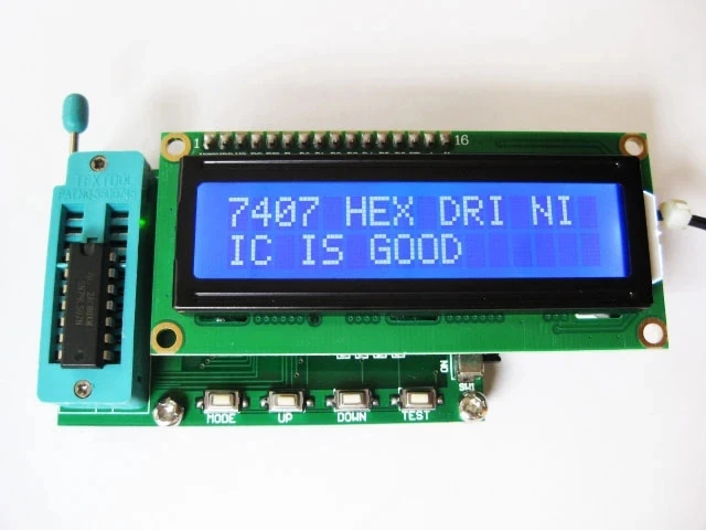 DC7-12V TES200 Digital Integration Tester 74 40 Series IC Tester IC Logic Gate Testing Integrated Circuit Checker