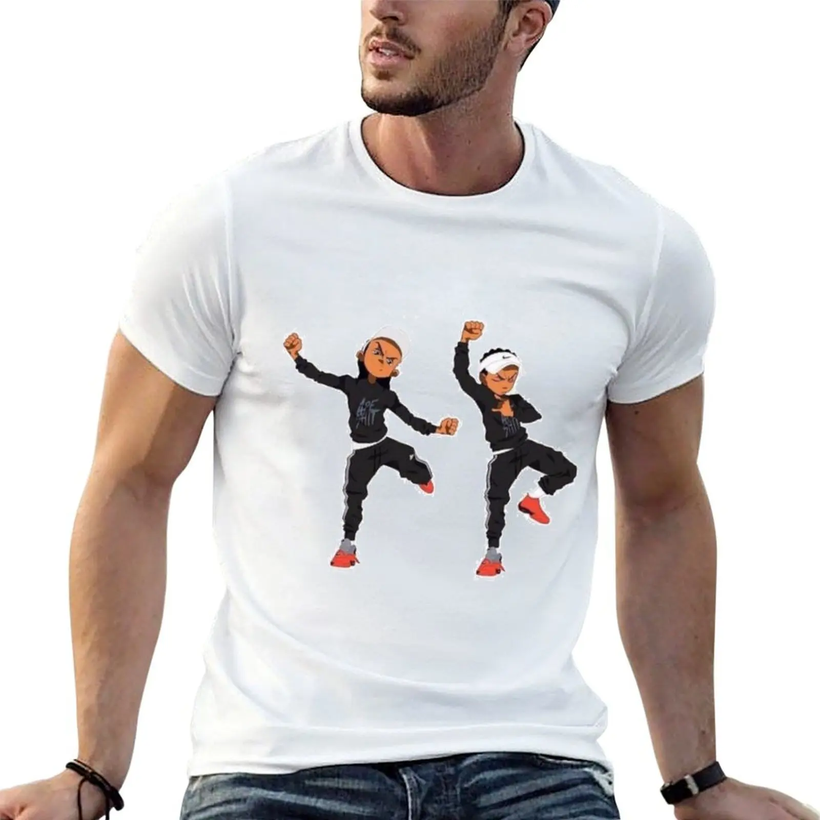 

The boondocks T-Shirt cotton tshirt 100% man t shirts cotton T-Shirt