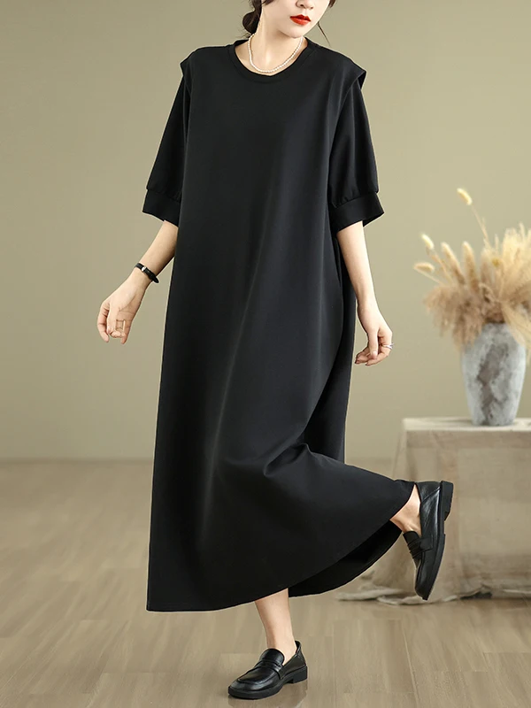 

Весна-лето, новинка больших размеров, свободная утягивающая повседневная женская длинная юбка трапециевидной формы Dr, однотонная длинная юбка для поездок на работу, Sle ort Sv...