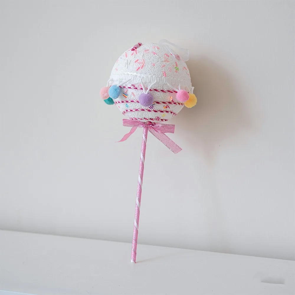 

Multicolor Christmas Candy Canes Pendant Foam Pink Lollipop Hanging Ornaments Ice Cream Donuts Christmas Spheres Home Party