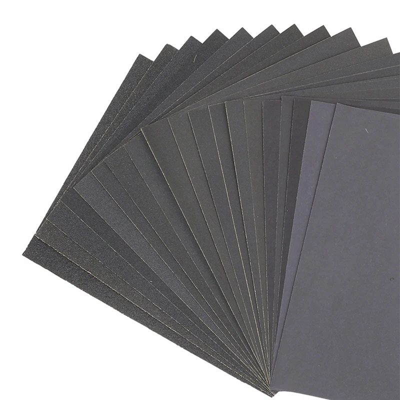Papel de lija ABSJ-110Pcs, papel de lija de grano 60-2200, papel de lija seco/agua, herramientas abrasivas de 9x11 pulgadas (230x280mm)