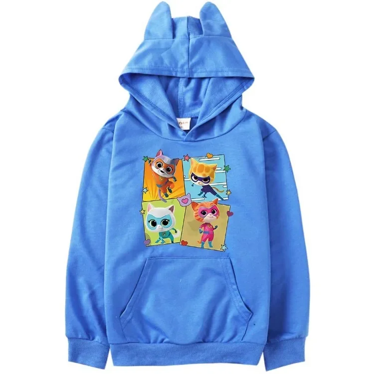 Anime SuperKitties Hoodie Kinder Super Cats Kleidung Baby Mädchen Cartoon Pullover Kleinkind Jungen Kapuzenpullover Kinderkleidung – Detail 10