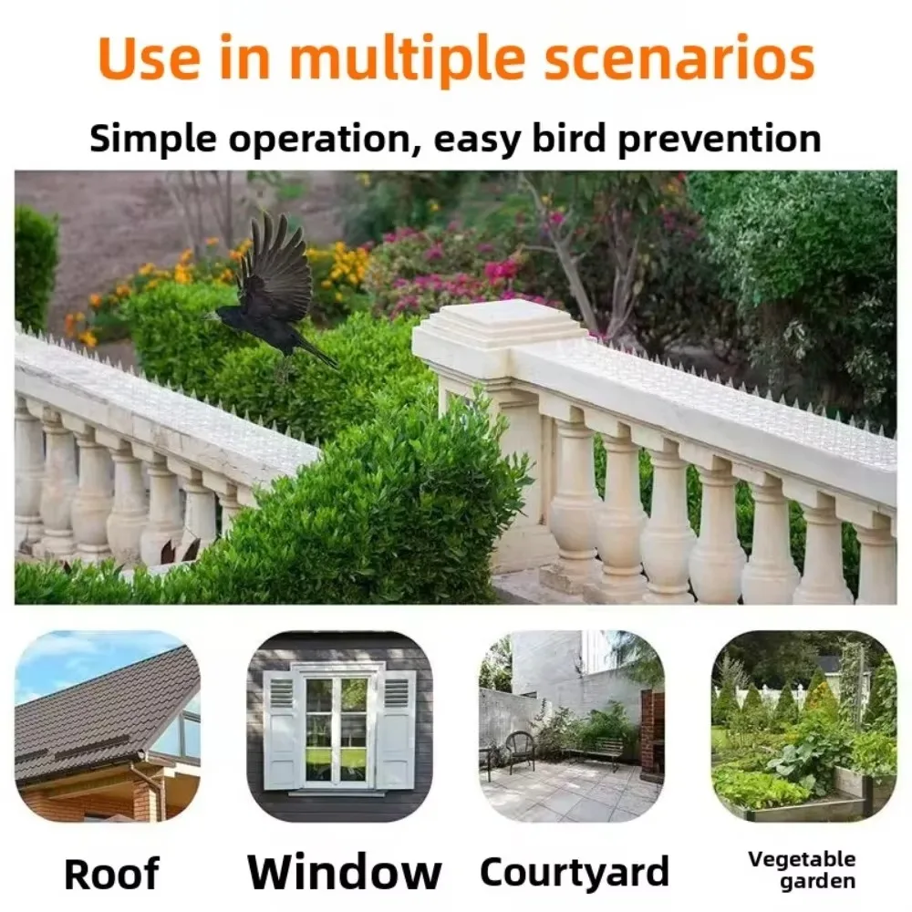 Repelente de aves con picos, antipatomas para balcón, dispositivo repelente de aves, aire acondicionado para el hogar, unidad exterior, suelo superior