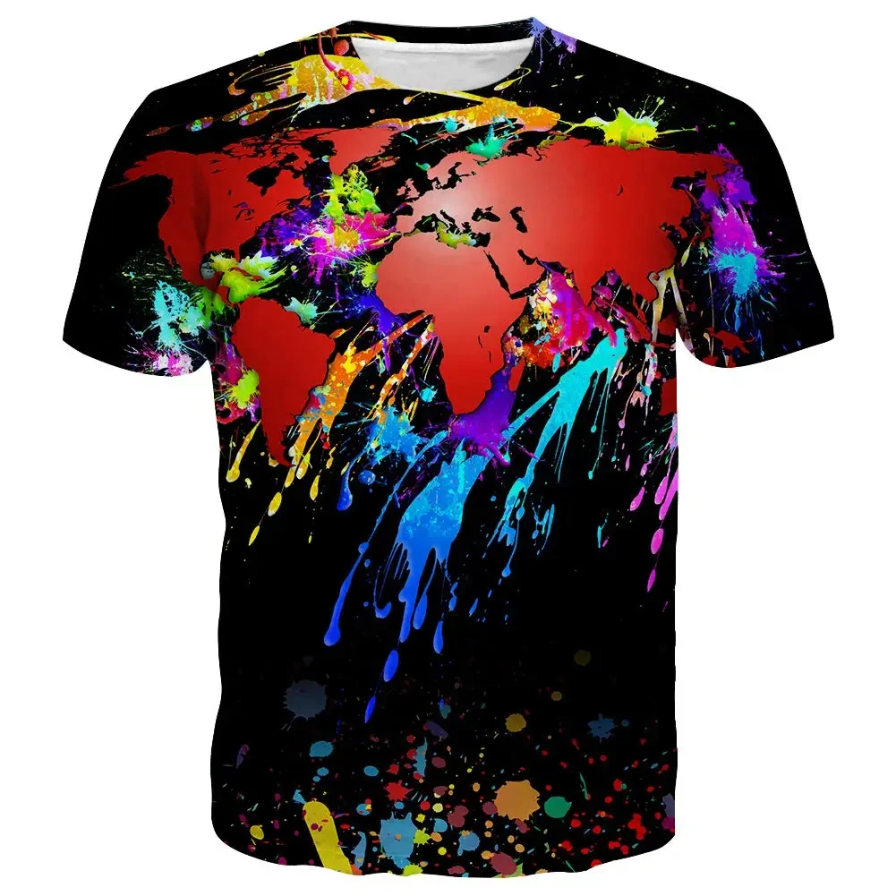 Fashion Colorful Tie Dye Graffiti 3D Print Boy Girl T-shirt Summer Streetwear Harajuku Tees Tops Unisex Kids Clothing