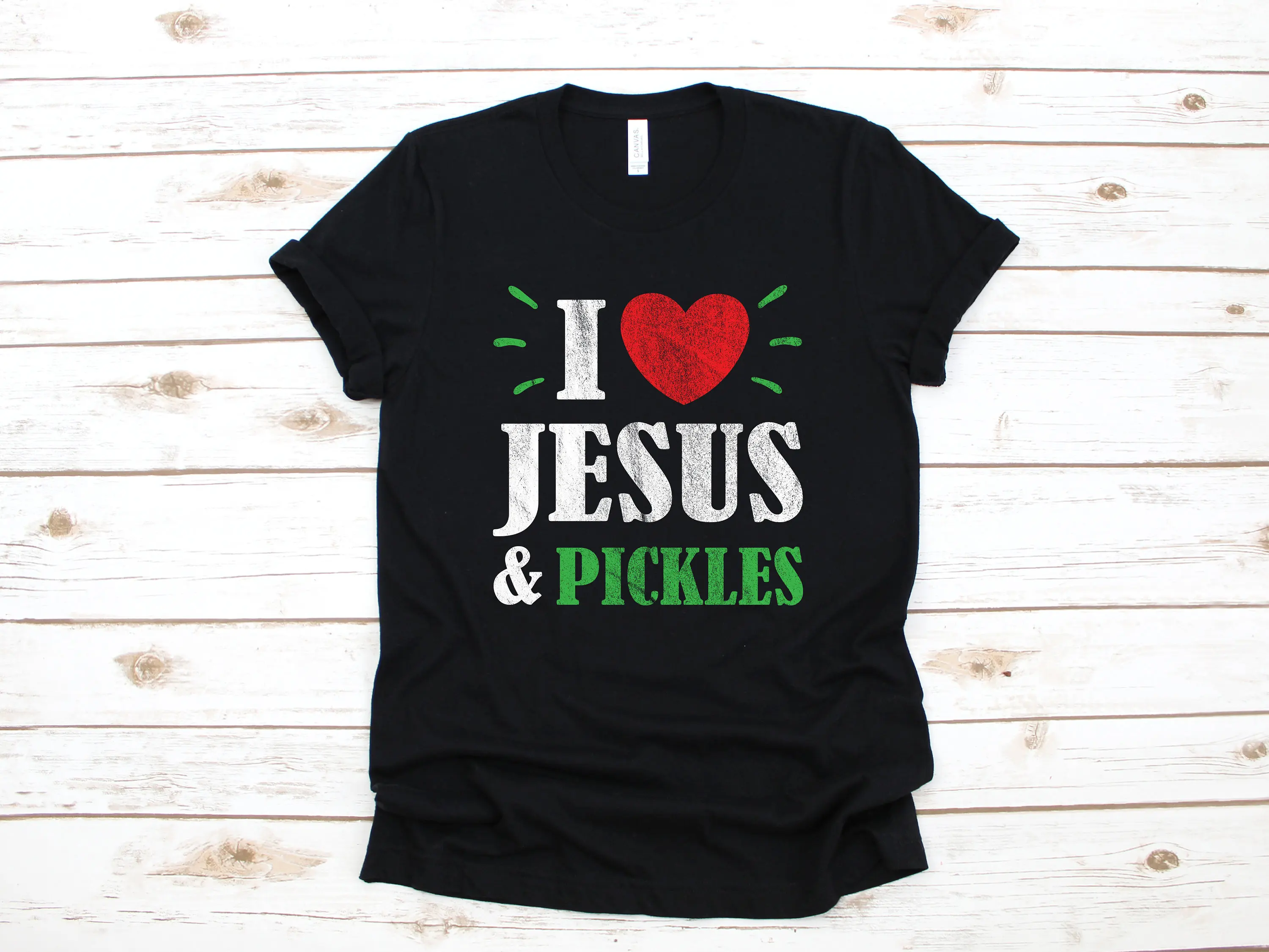 I Love Jesus and Pickles T Shirt Pickle Funny Lovers Women's SweaT