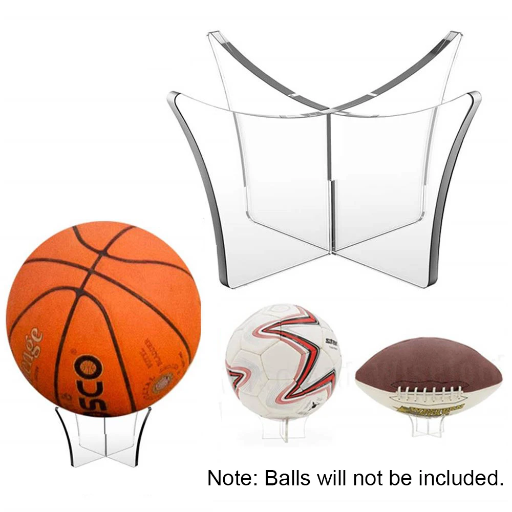 Hot Supports Bracket Volleyball Stand for Soccer Volleyball Basketball Ball Display Stand Acrylic Holder Mount Clear Basketball