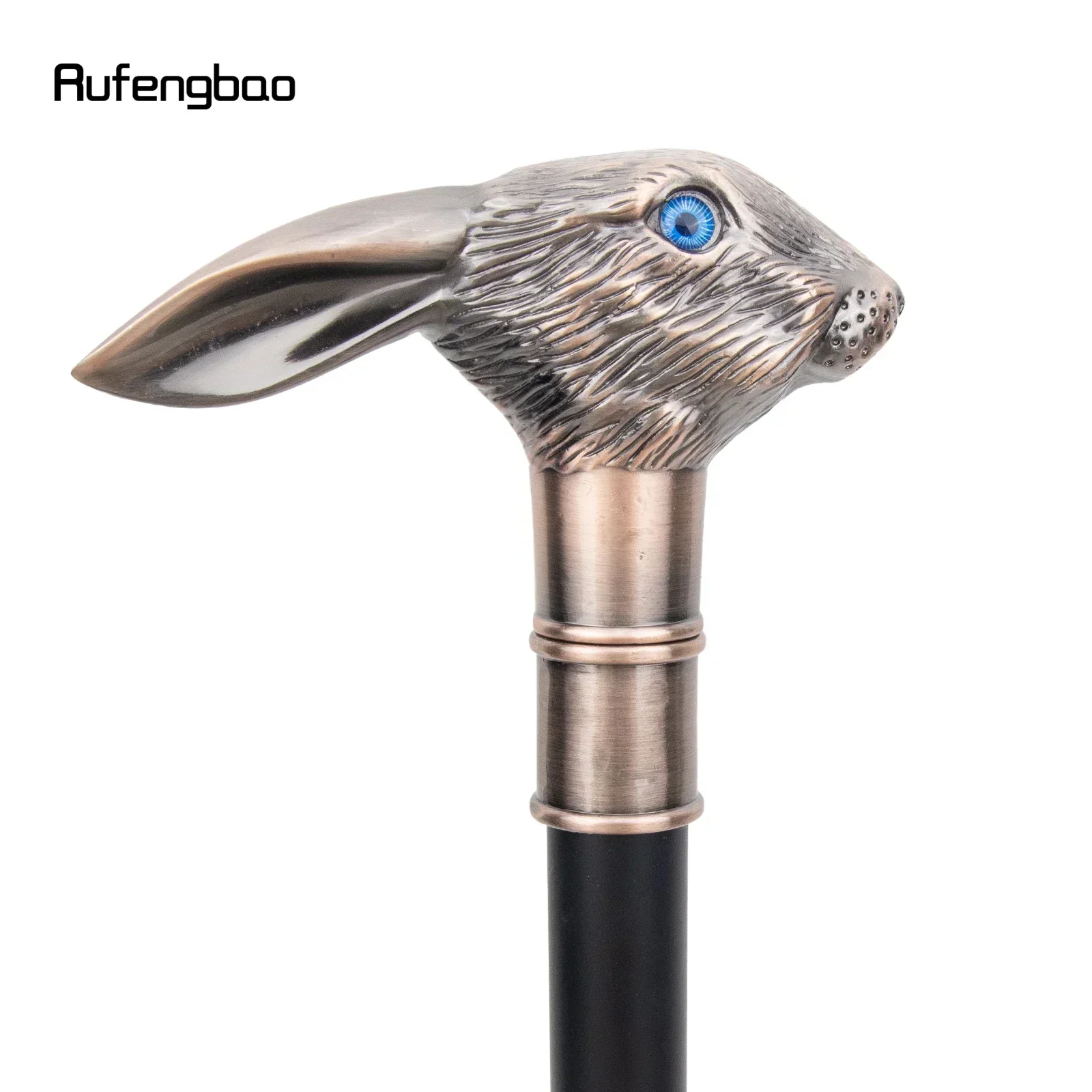 ไม้เท้าเดินทรงสุภาพบุรุษหูยาวสีแดงทองแดง ไม้เท้าแฟชั่นสำหรับสุภาพบุรุษ ไม้เท้าสำหรับการแสดงบนเวที ความยาว 92 ซม.