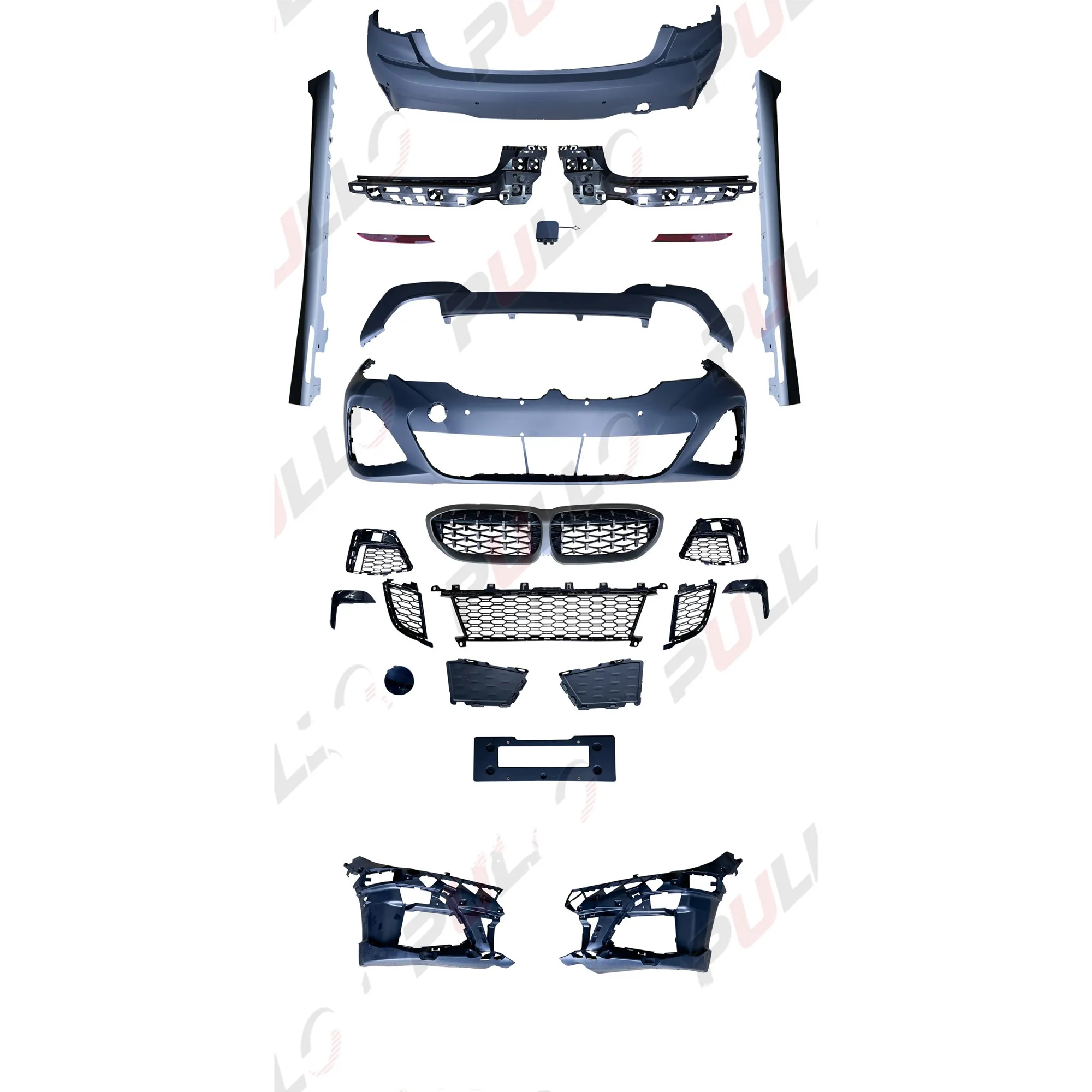 

for BMW G20 20-22 Upgrade To MT Model Modification Includes Front and Rear Bumpers and Rear Diffusers with Grille Side Skirts