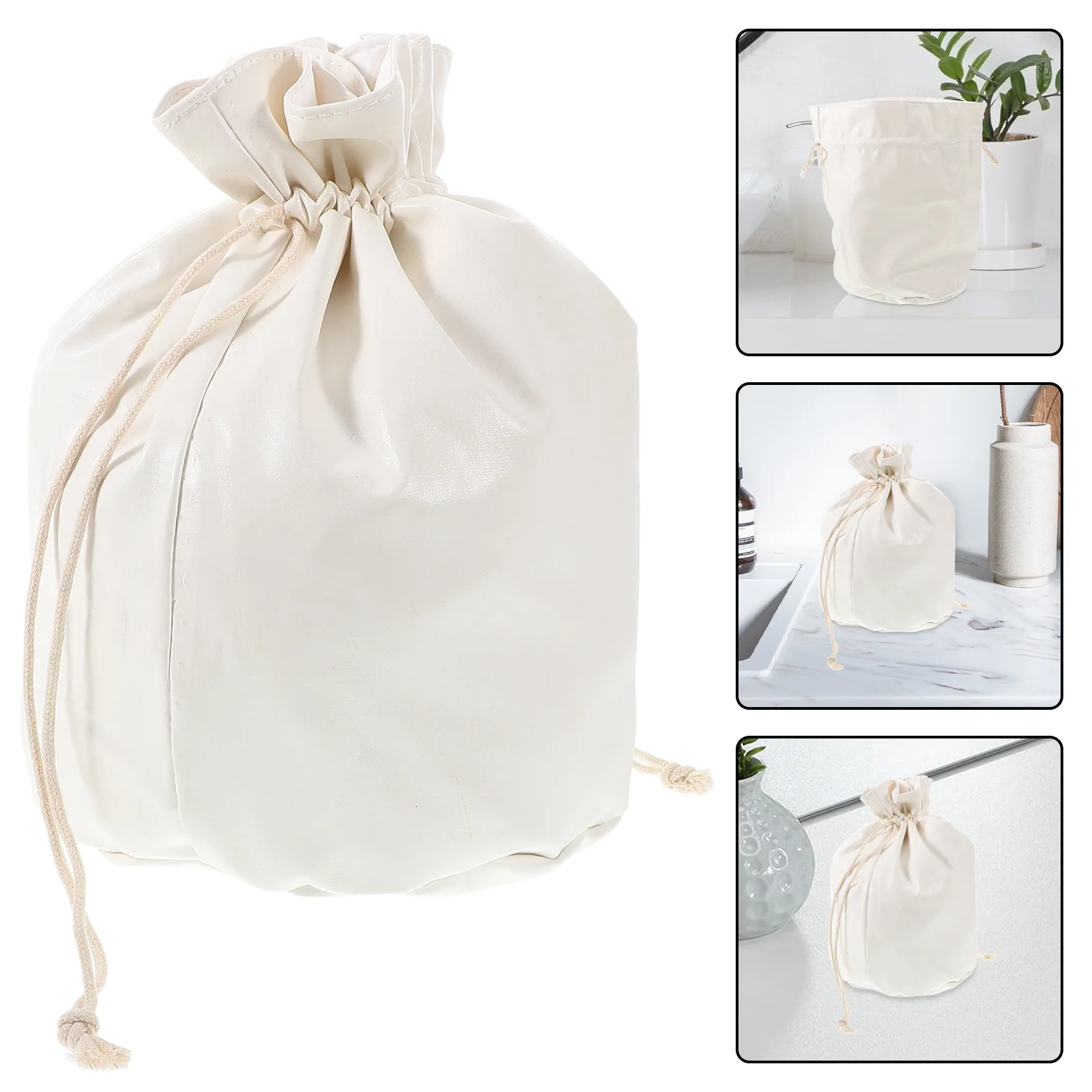 Waterproof Storage Bag Travel Makeup Toiletry Bags for Traveling Tote Women Drawstring Bride Polyester Fiber Barrel Handbags