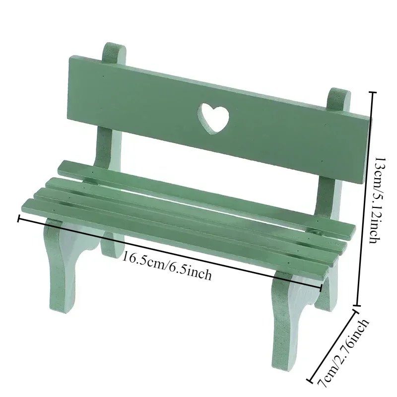 Creative Doll Housefurniture Toys Mini Bench Home Decoration Solid Color Small Bench Shooting Background Props Garden Ornaments