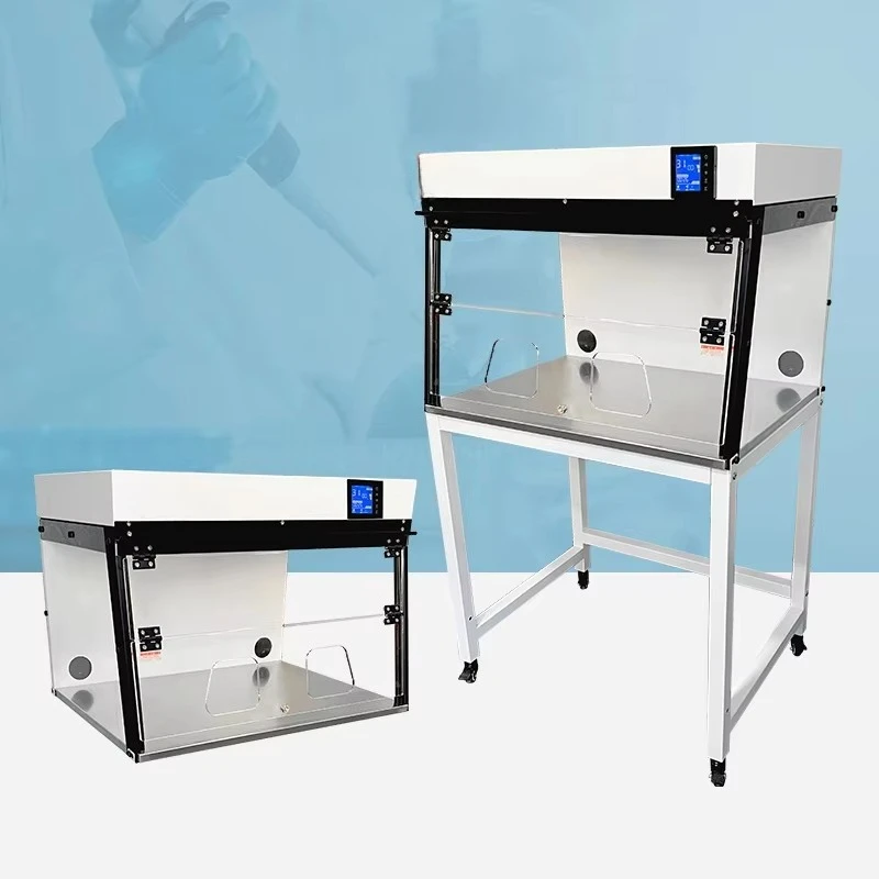 Desktop small laminar flow cabinet, durable steel, stainless steel workbench, metal laboratory furniture