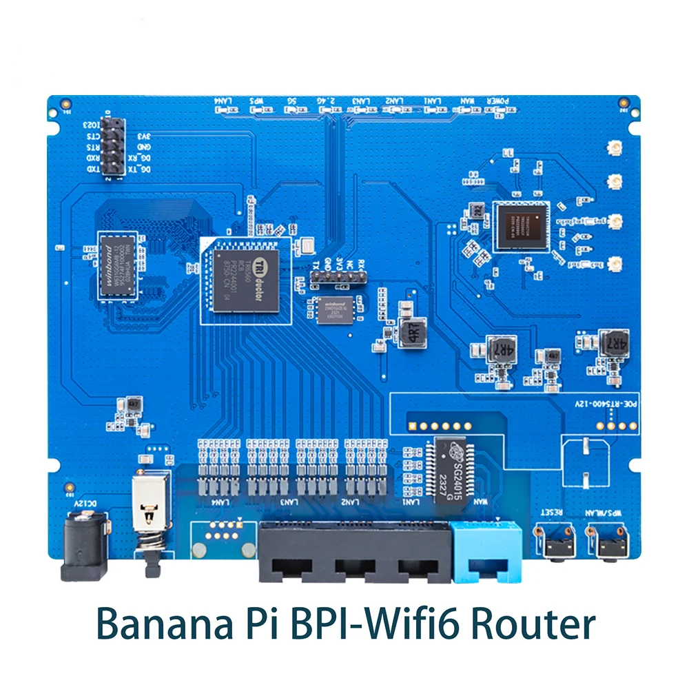 Banana Pi BPI-Wifi 6 Router TR6560 + TR5220 Dual Core ARM Cortex A9 5GE PHY RGMII 6 GE MACs Integrated Routing Board