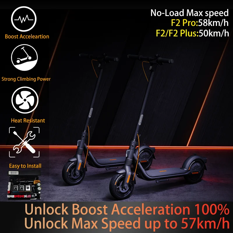 وحدة تحكم مخصصة 58 كم/ساعة سرعة غير محدودة لـ Ninebot بواسطة Segway F2/F2 II/F2 PLUS/F2 PRO E D Scooter 32 كجم 58 كم/ساعة جزء اللوحة الأم