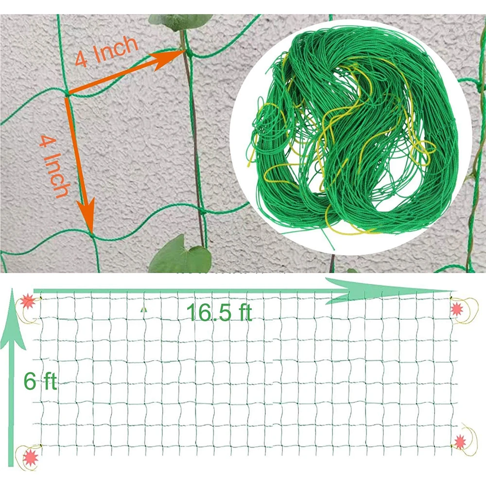 Videira resistente do apoio da planta da rede da treliça da planta do jardim para a treliça de escalada para a rede flexível crescente da corda