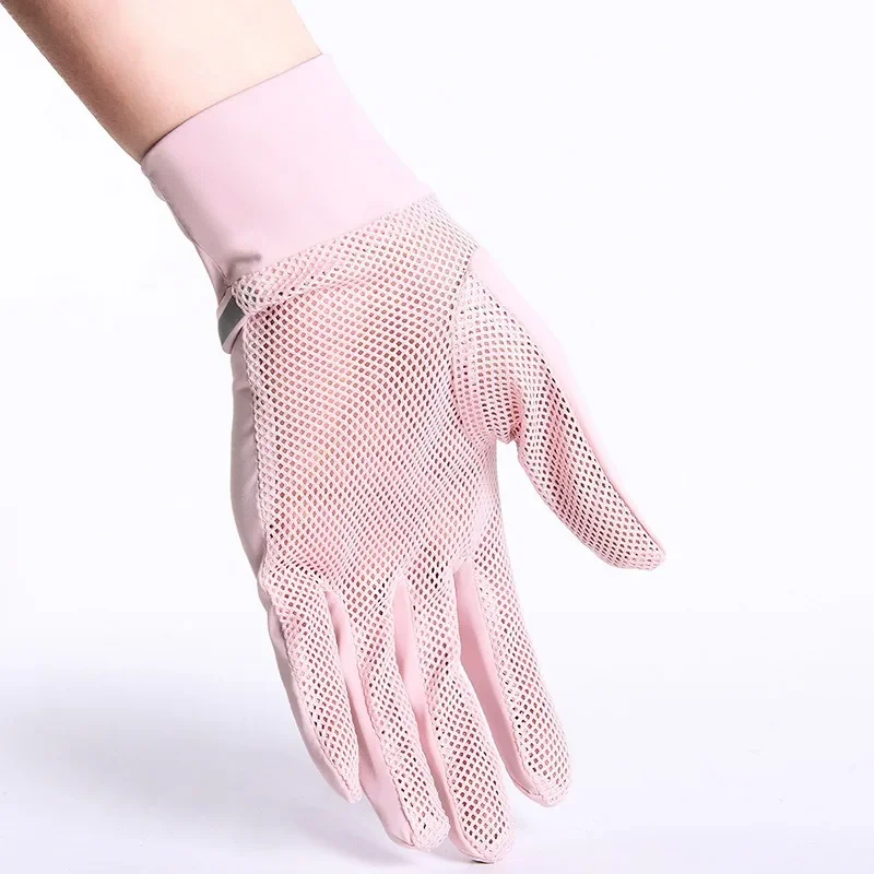 Женские модные перчатки, летние кружевные лоскутные перчатки, противоскользящие солнцезащитные перчатки для вождения, короткие тонкие перчатки в горошек, женские этикетные перчатки