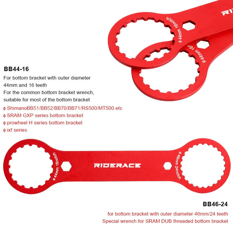 Bicycle DUB BB Bottom Brackets Wrench 44 46mm 16/24 Notch Install Repair Tool Bike Repair Tool For SRAM GXP SHIMANO BB51 52 IXF