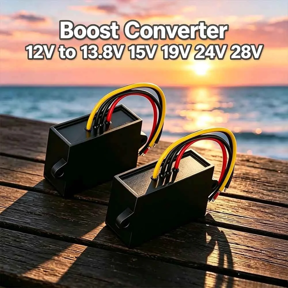 Boost Converter 12V to 13.8V 15V 19V 24V 28V Reliable 1A -5A Automotive Voltage Regulator Boost Power Supply Module Waterproof
