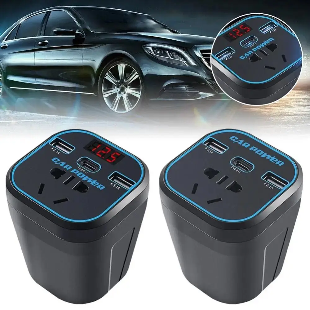 12V24V مركبة شنت العاكس متعدد الوظائف العالمي محول طاقة السيارة 3.1A شاحن سريع مقبس شاحن السيارات جزء