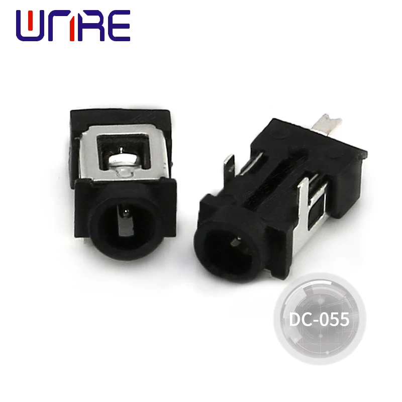 DC-055 High quality DC Power Supply 3P Black Connector Adapter Equipment Product Charging Port Female DC Power Socket Interface