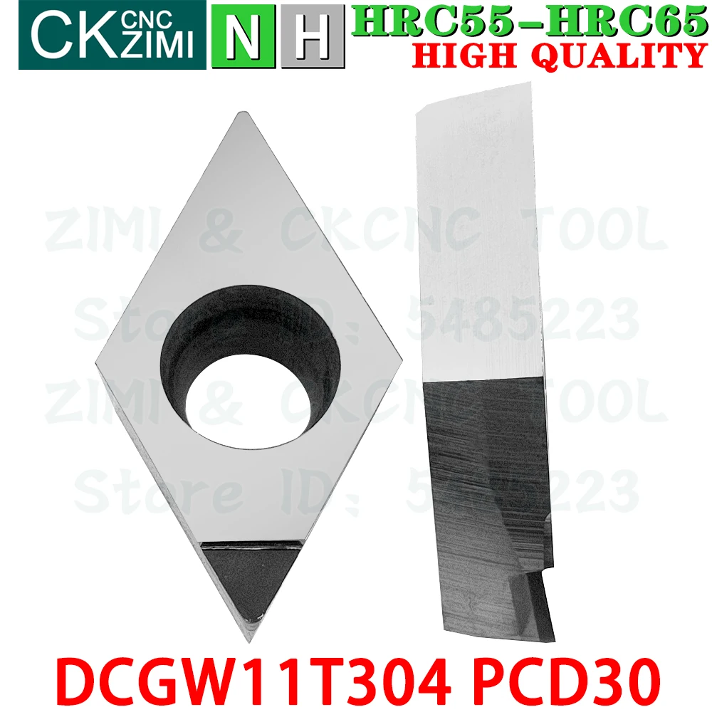 DCGW11T304 PCD30 DCGW11T304 PCD  إدراج PCD الماس أدوات إدراج أدوات CNC الميكانيكية لقطع المعادن مخرطة أدوات DCGW للألمنيوم النحاسي