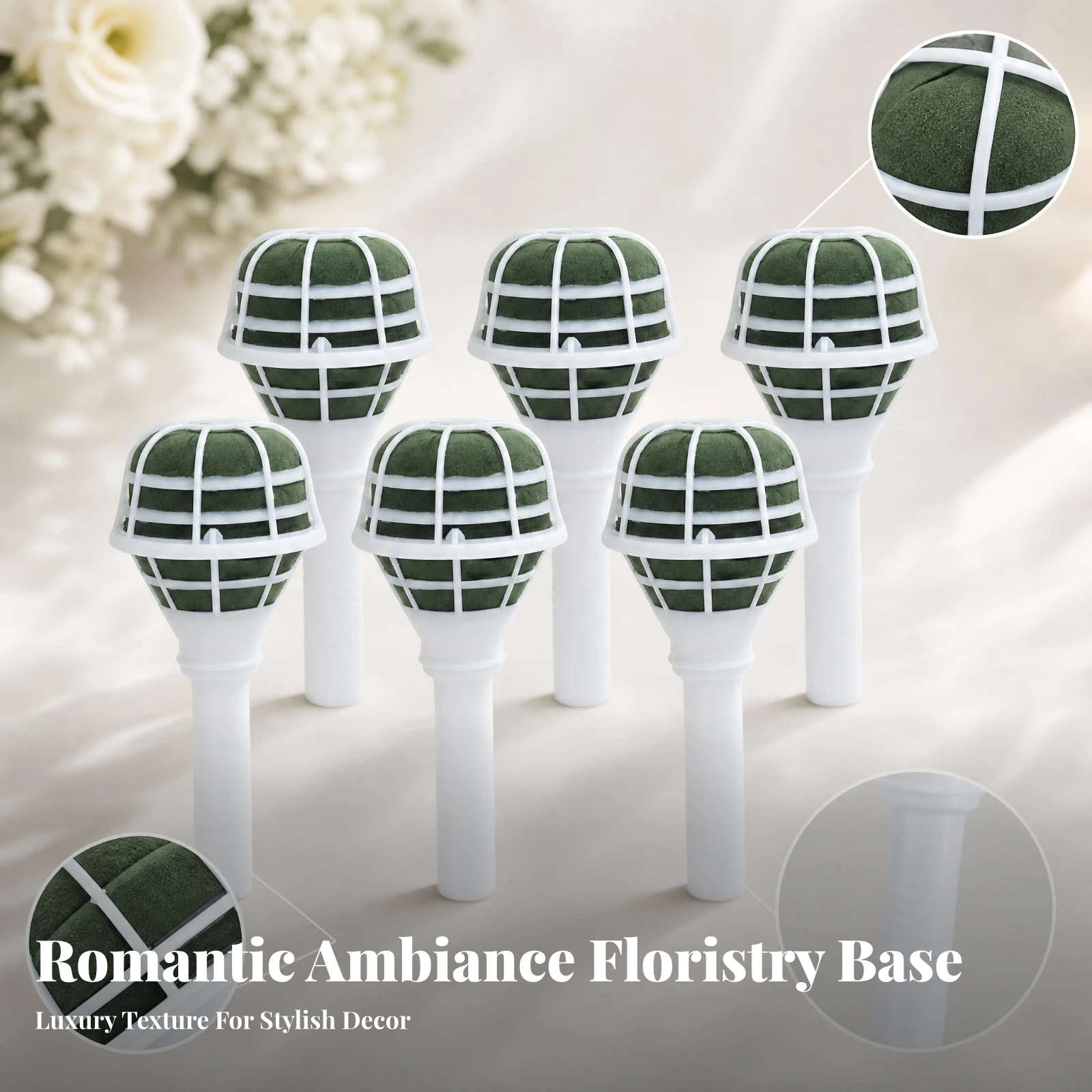 6 Pieces Foam Bouquet Holder Wedding Supply Reusable - view 4
