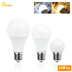 봄빌라 스포트라이트 LED 전구, 따뜻한 차가운 백색 램프, E27 E14, AC 220V, 3W, 6W, 9W, 12W, 15W, 18W, 20W, 24W, 로트당 10 개