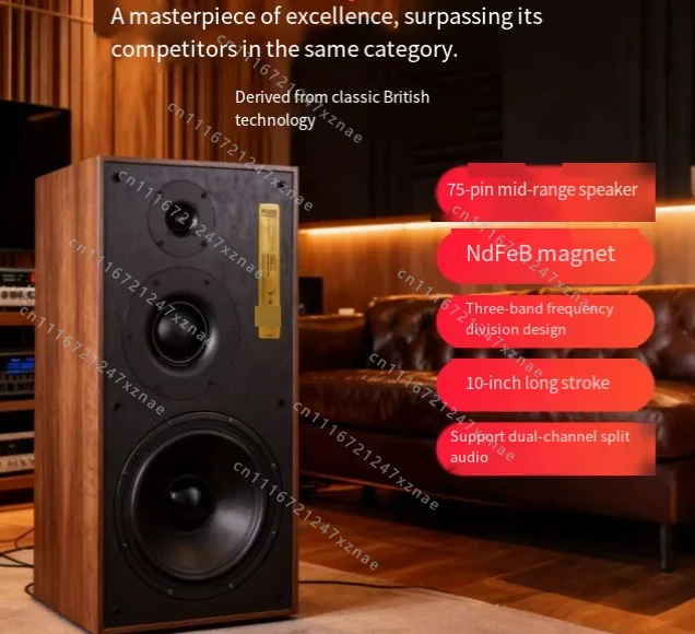 For Gliymei audiophile 10 inch three-way speaker HIFI bookshelf audio passive pair box