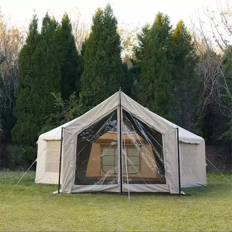 

Hexagonal Camping Inflatable Tent Outdoor Thickened Waterproof Large-Sized Portable Quick-Opening Four-Season One-Bedroom Ridge
