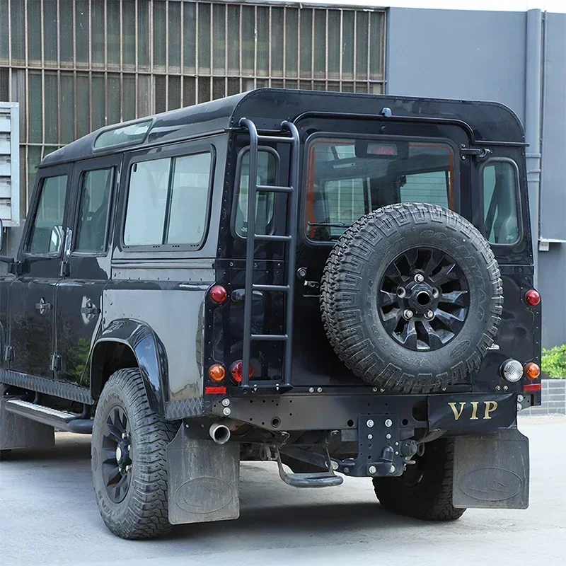 For Land Rover Defender 90 110 2004-2019 Car Rear Tailgate Ladder Roof Climbing Ladder Aluminum alloy Exterior Accessories