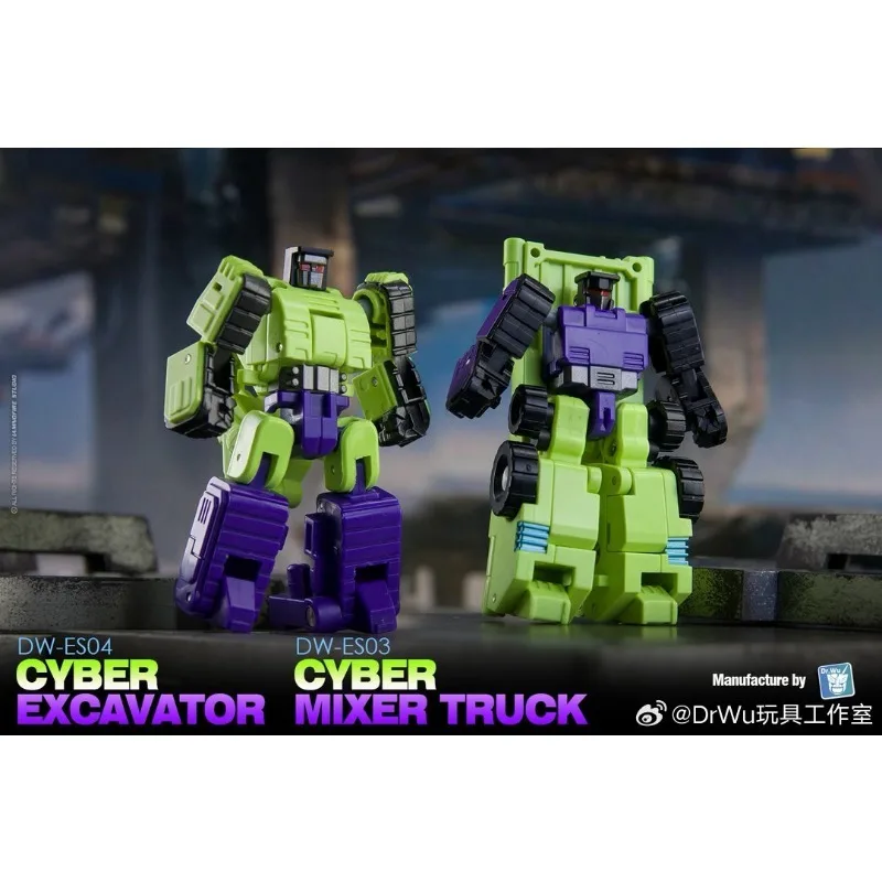 【IN STOCK】 Transformed Toys  Original Product Dr. Wu DW-ES03-ES04 Mixer & Excavator Devastator Mini-Scale Combiner Toy Model