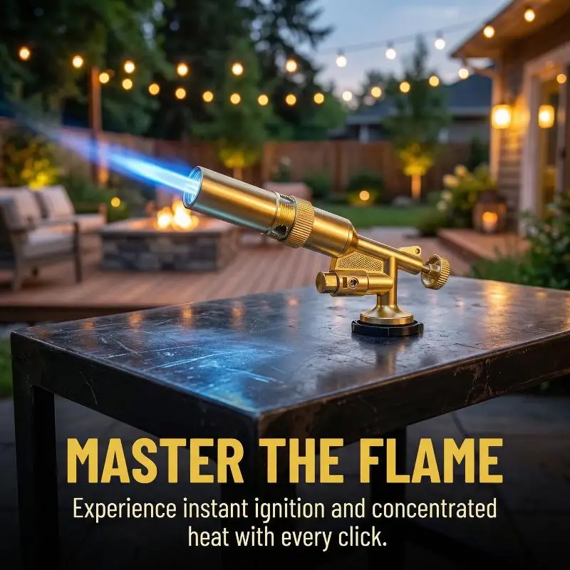 Portable Gas Welding Torch Head Manual Ignition Adjustable Flame Nozzle for Outdoor BBQ Woodwork HeatingHot