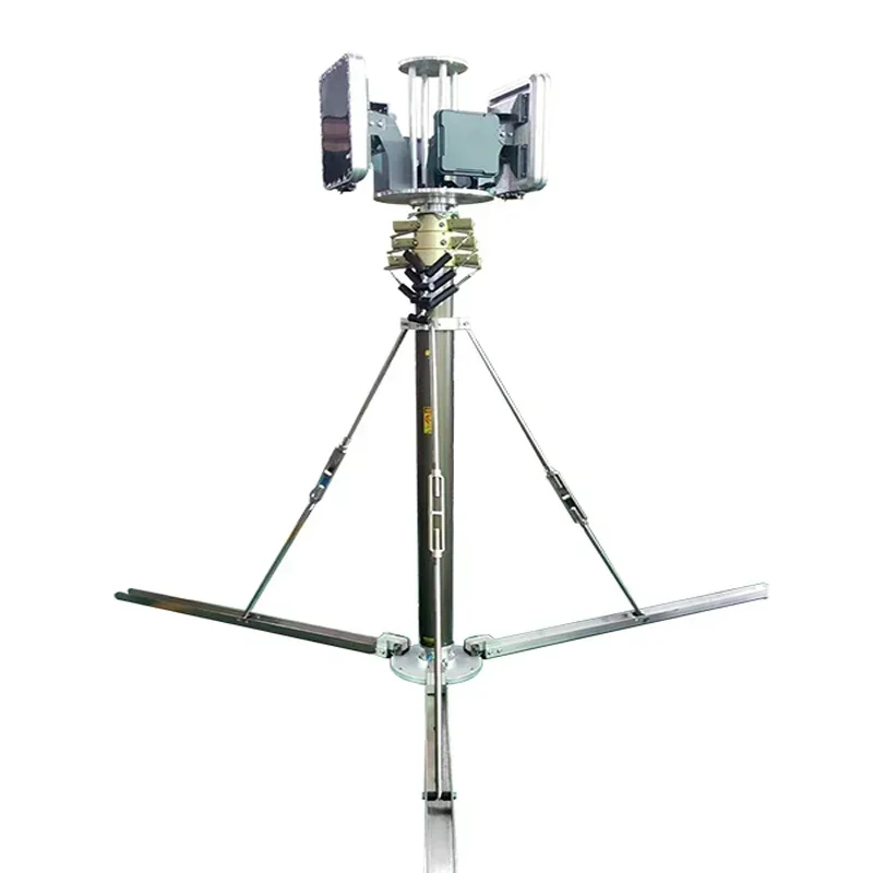 Outdoor 10m Lightning Rod Mast Cctv Camera Telescopic Mast with Tripod