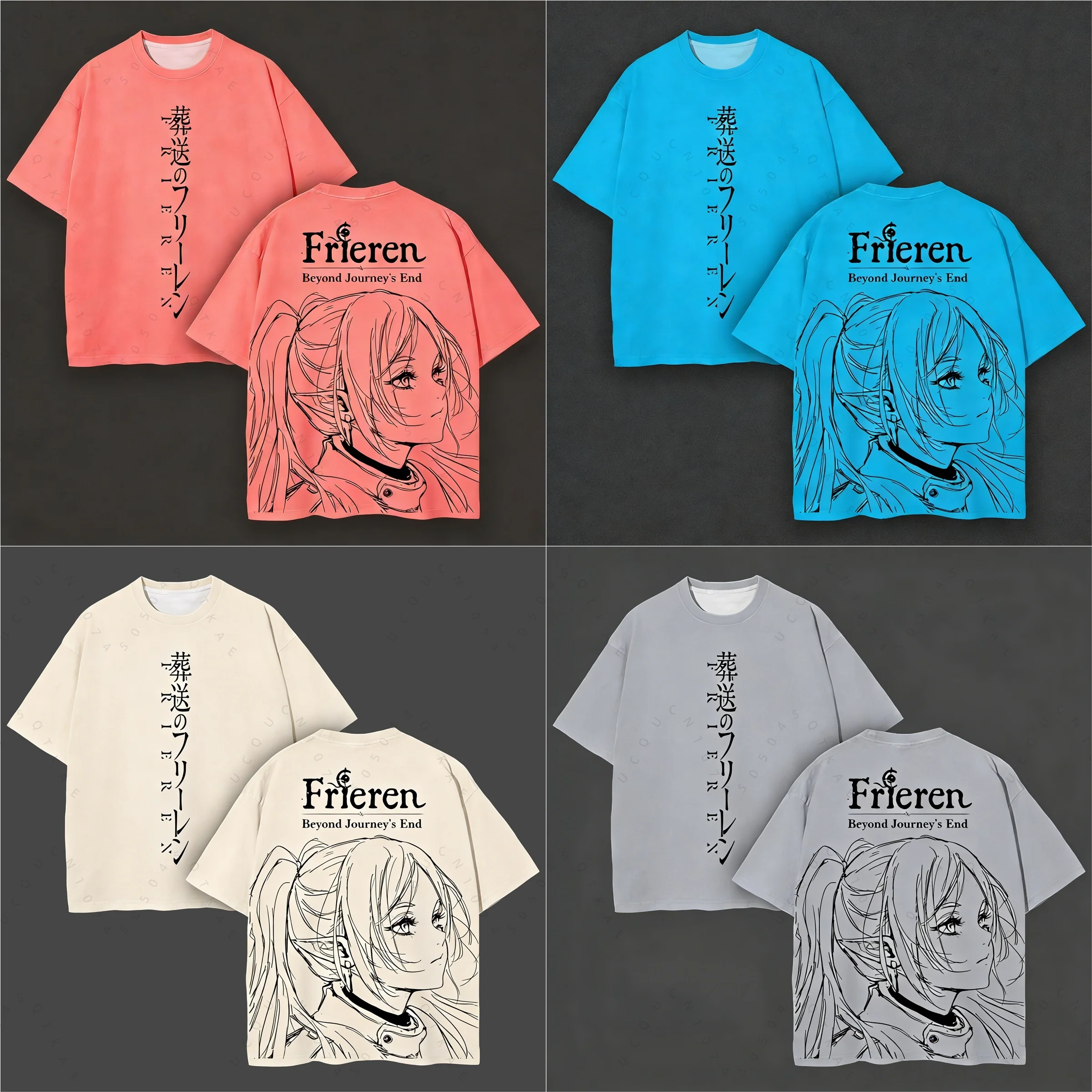 2026 Neues Übergrößen 3D Frieren Beyond Journey's End Anime Doppelt Bedrucktes T-Shirt Komfortable Atmungsaktive Herren-Radsportbekleidung