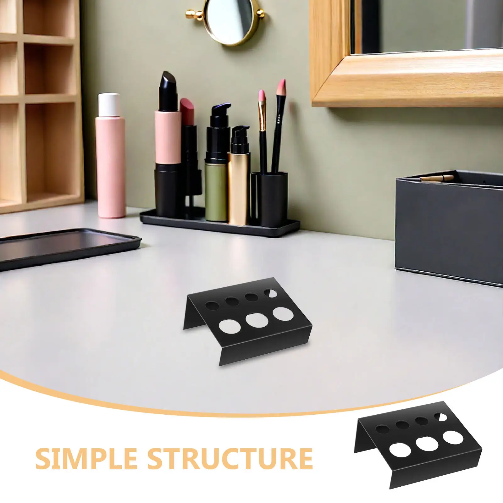 5Pcs Iron Pigment Holder Display Rack Tattoo Ink Cup Stand 7-Hole Organizer for Color Mixing Tattoo Accessories