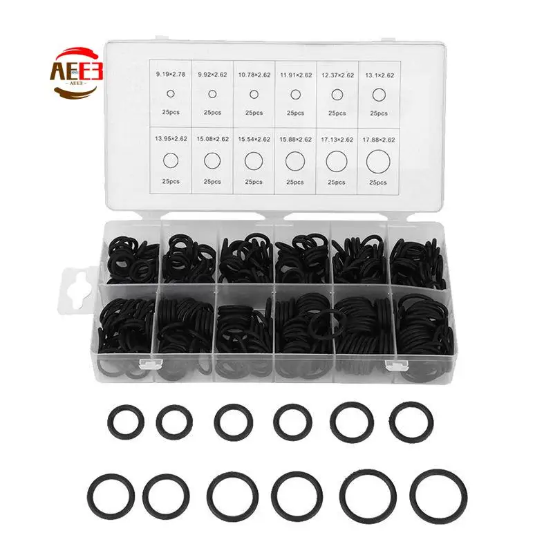 

AEE3-300PCS O-Ring NBR Washer Kit O-Ring Sealing Ring Washer Kit For Plumbers Garages Pumps O-Ring Classification Kit