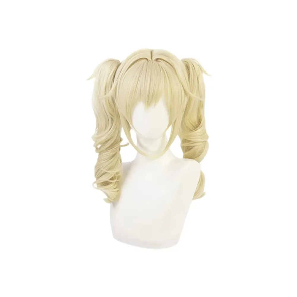 Barbara Synthetic Hair Genshin Impact Blond Golden Anime Cosplay Wig Props