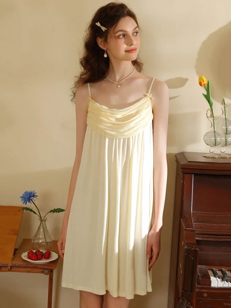 

Female Summer Victorian Nightgowns Ruffles Cotton Lace Hollow Out Nightdress Women Sweet Vintage Princess Sexy Loose Sleepwear
