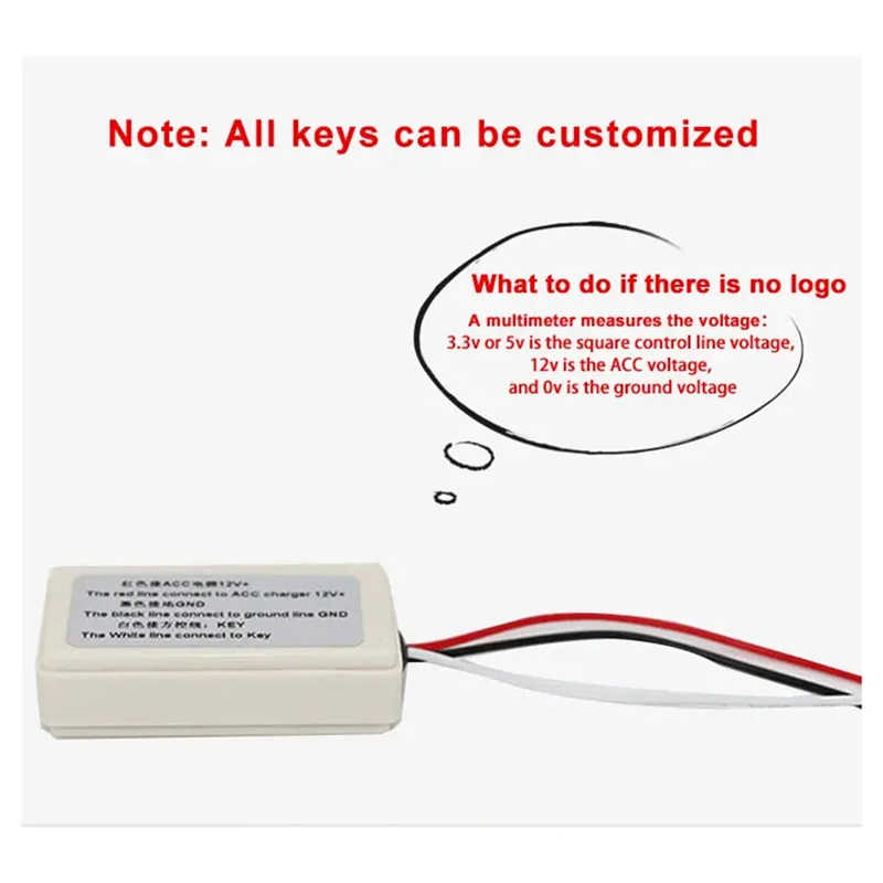 ABJF-자동차 스티어링 휠 원격 제어 버튼 자동차 라디오 DVD 안드로이드 GPS 멀티미디어 액세서리에 대 한 백라이트와 7 키 무선