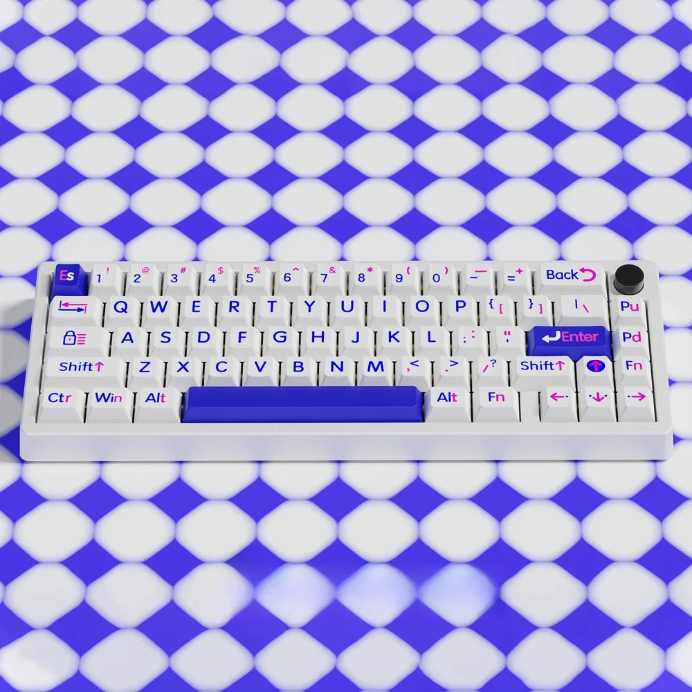 Imagem -03 - Echome-pbt Custom Grande Letter Keyboard Cap Grupo Klein Blue Keycap Cherry Profile Gaming Keycap para Teclado Mecânico 125key